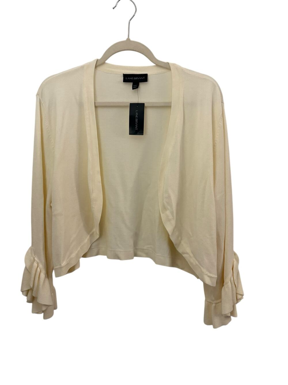 Lane Bryant Cream Cardigan Size 18 Feminine Romantic Lightweight NEW